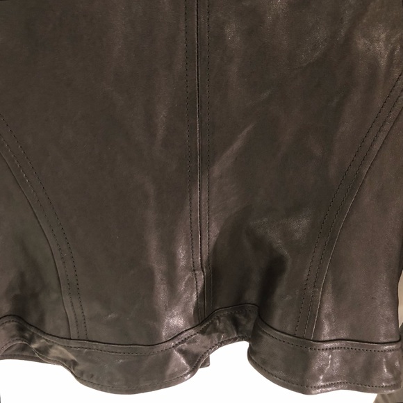 Lafayette 148 Black Leather Moto Jacket - Picture 12 of 16